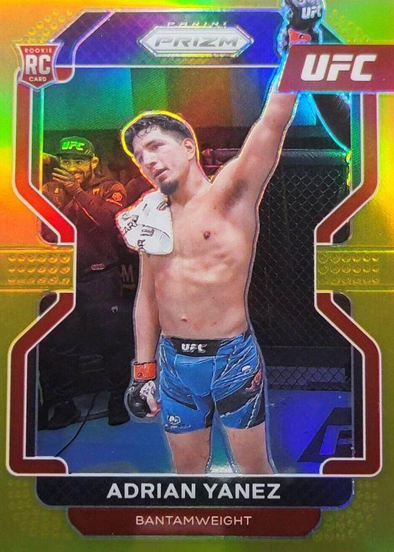 Adrian Yanez 2022 Panini Prizm UFC Base #107 Gold Shimmer