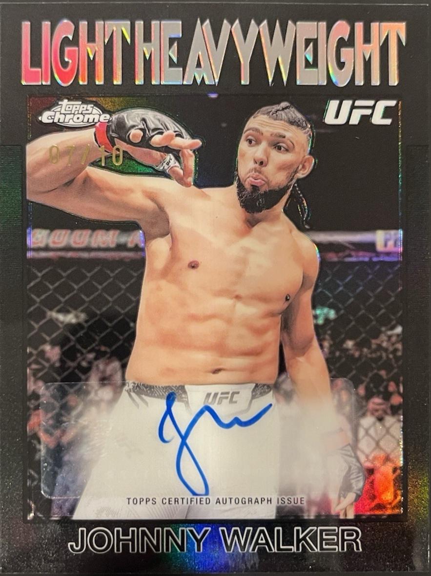 Johnny Walker 2026 Topps Chrome UFC 1986 Topps Signatures #86S-JW Black Refractor