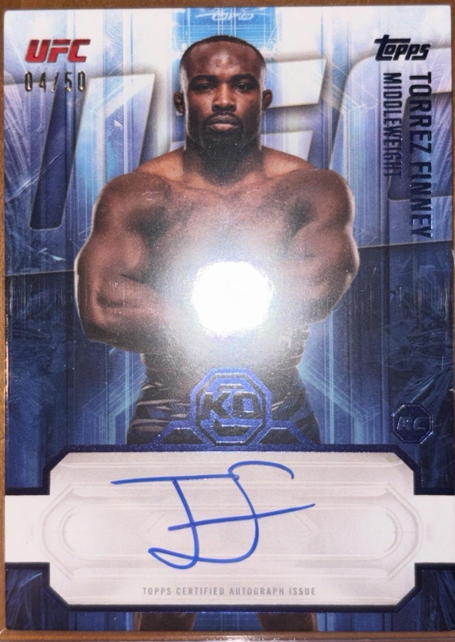 Torrez Finney 2026 Topps Knockout UFC Knockout Autographs #KOA-TFY Blue