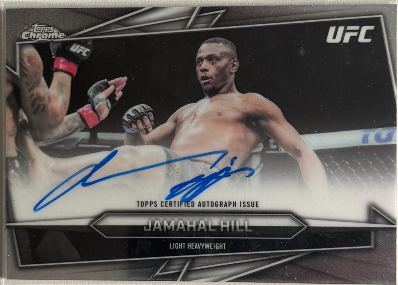 Jamahal Hill 2026 Topps Chrome UFC Base Autographs #BAV-JH Refractor