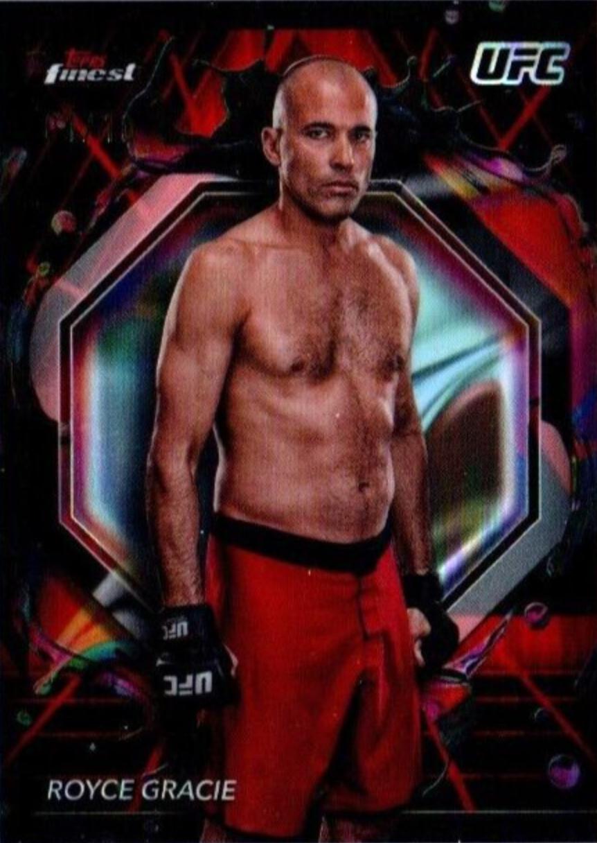 Royce Gracie 2024 Topps Finest UFC Base Rare #245 Red Black Vapor Refractor