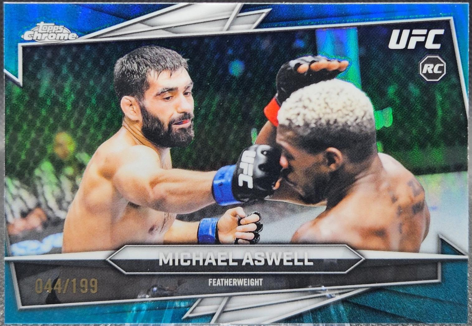 Michael Aswell 2026 Topps Chrome UFC Base #11 Aqua Refractor