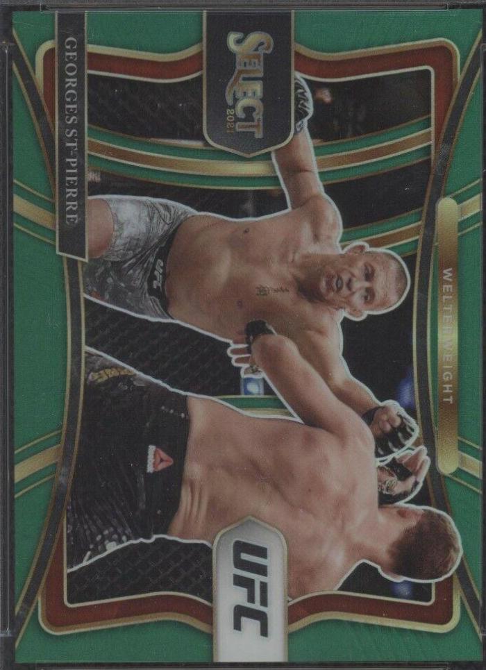 Georges St-Pierre 2021 Panini Select UFC Octagonside #243 Green