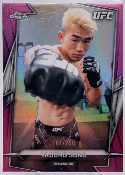 Song Yadong 2026 Topps Chrome UFC Base #45 Pink Refractor