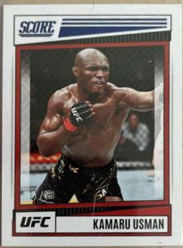 Kamaru Usman 2022 Panini Chronicles UFC Base Score #195 Blue