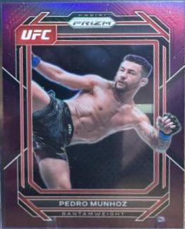 Pedro Munhoz 2023 Panini Prizm UFC Base #174 Purple