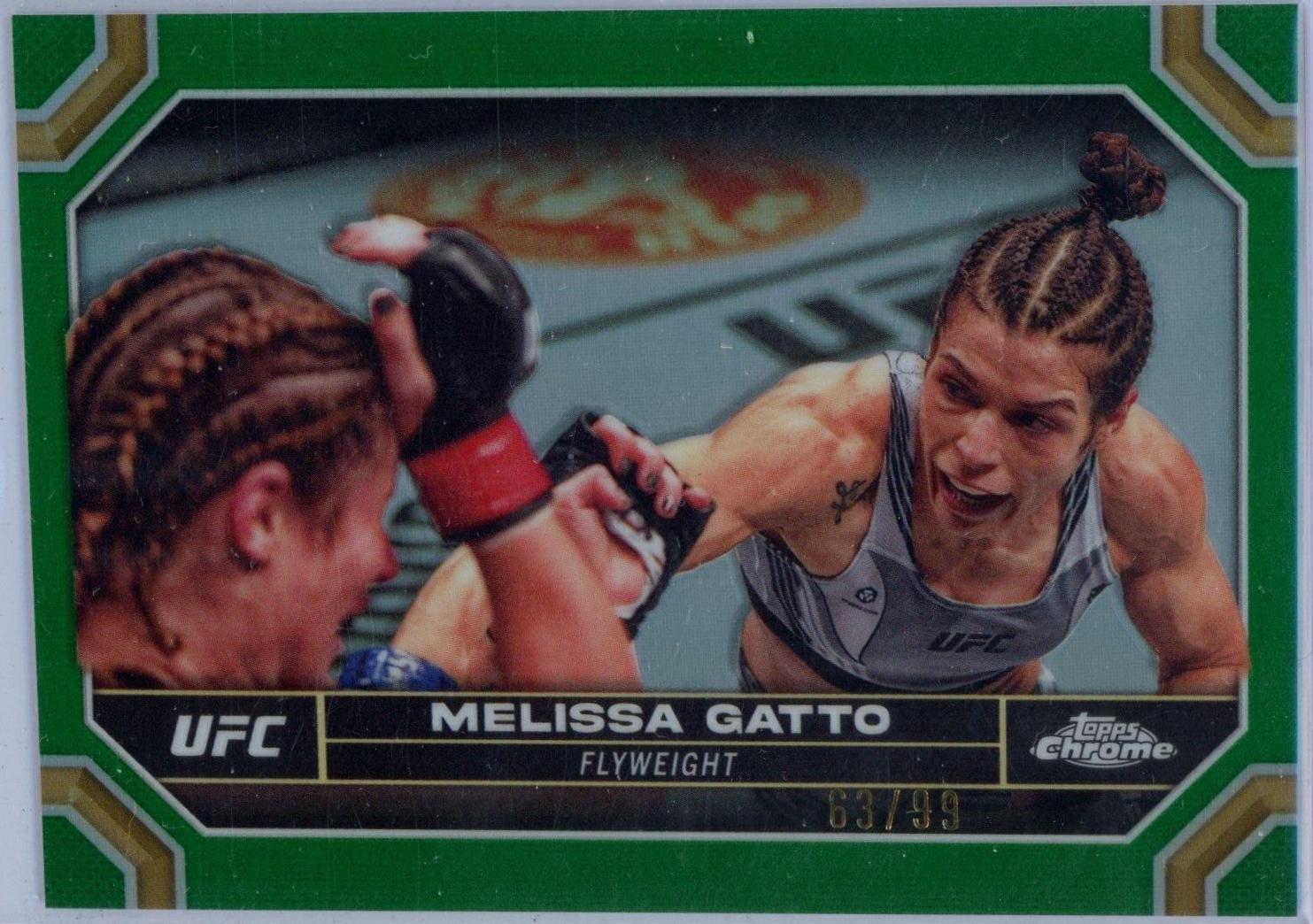 Melissa Gatto 2024 Topps Chrome UFC Base #134 Green Refractor