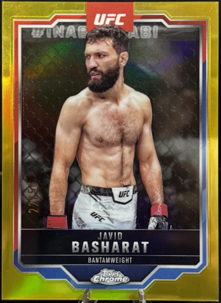 Javid Basharat 2025 Topps Chrome UFC Base #68 Gold Refractor
