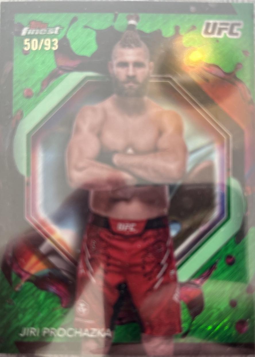 Jiri Prochazka 2024 Topps Finest UFC Base Common #78 Green Shimmer Refractor