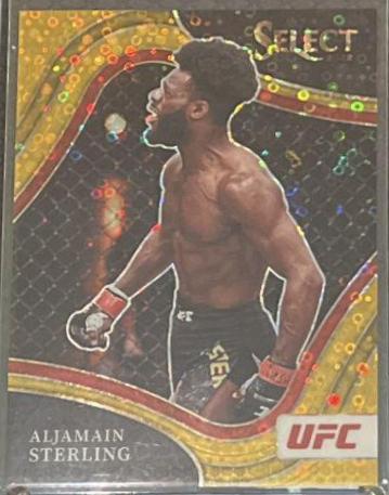 Aljamain Sterling 2022 Panini Select UFC Octagonside #215 Gold Disco