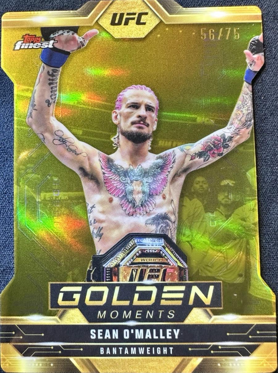 Sean O'Malley 2025 Topps Finest UFC Golden Moments #GM-5 Die-Cut Refractor
