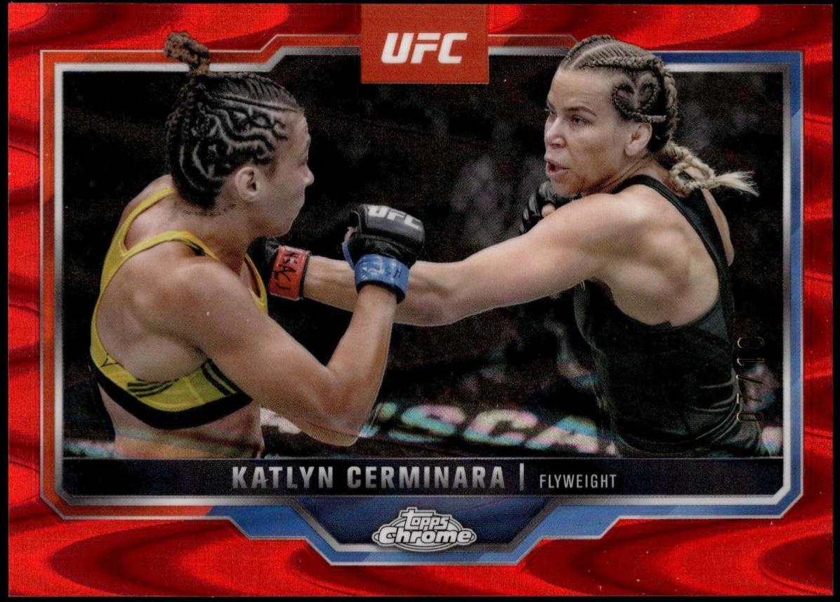 Katlyn Cerminara 2025 Topps Chrome Sapphire UFC Base Sapphire #114 Red Sapphire