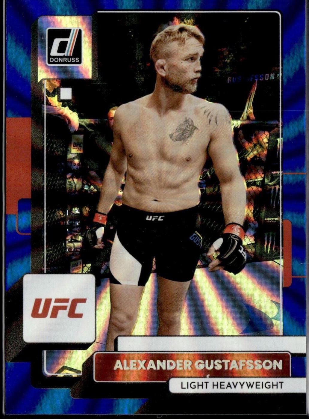 Alexander Gustafsson 2023 Panini Donruss UFC Base #66 Blue Laser