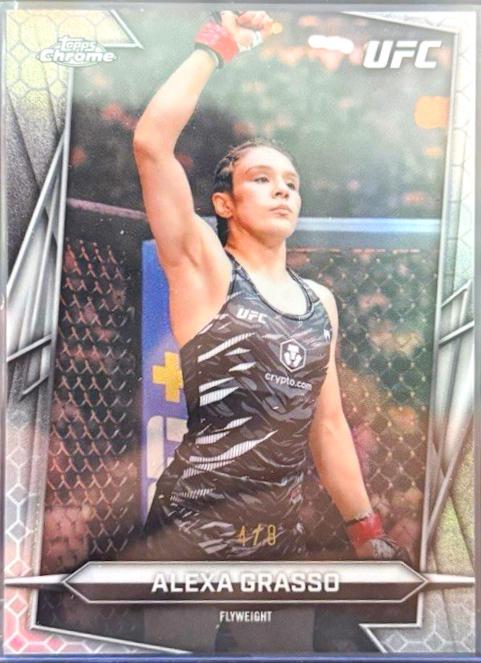 Alexa Grasso 2026 Topps Chrome UFC Base #170 Black Ray Wave Refractor