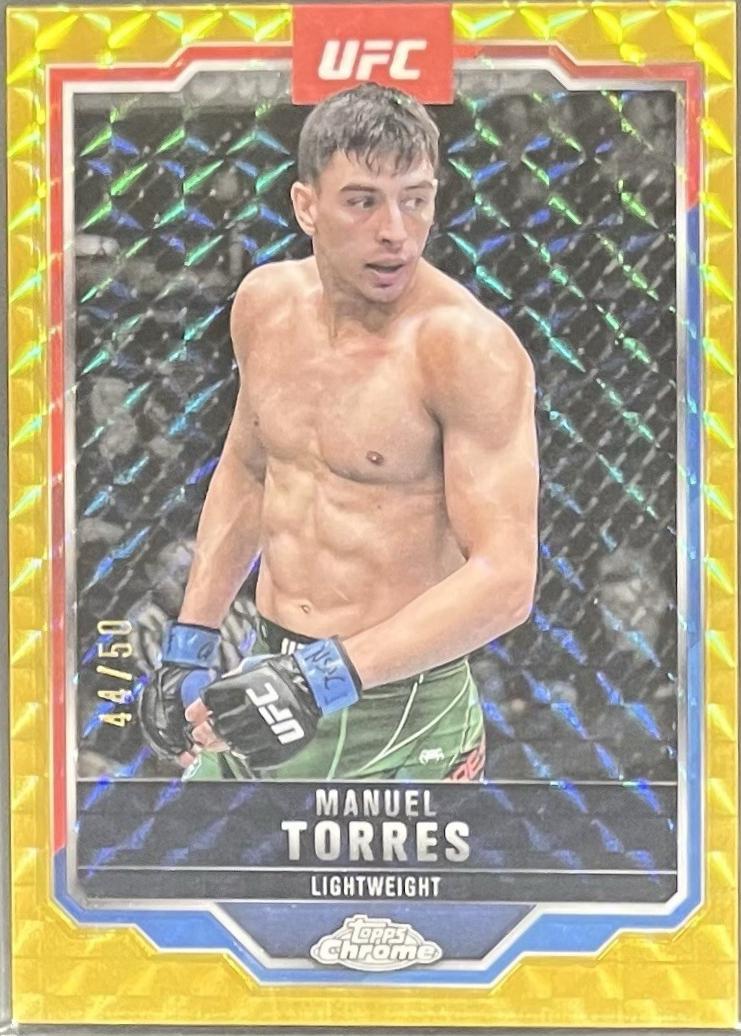 Manuel Torres 2025 Topps Chrome UFC Base #96 Gold Geometric Refractor