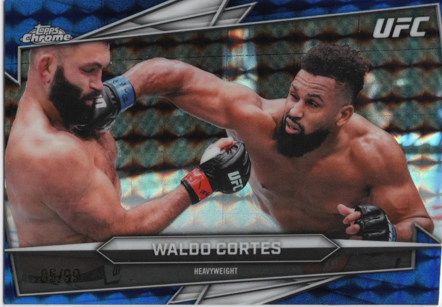 Waldo Cortes Acosta 2026 Topps Chrome UFC Base #107 Blue Geometric Refractor