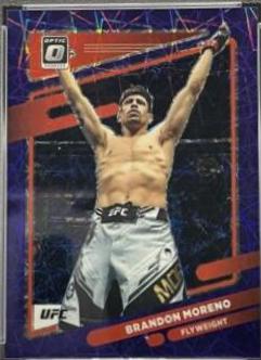 Brandon Moreno 2022 Panini Donruss Optic UFC Base #14 Purple Velocity