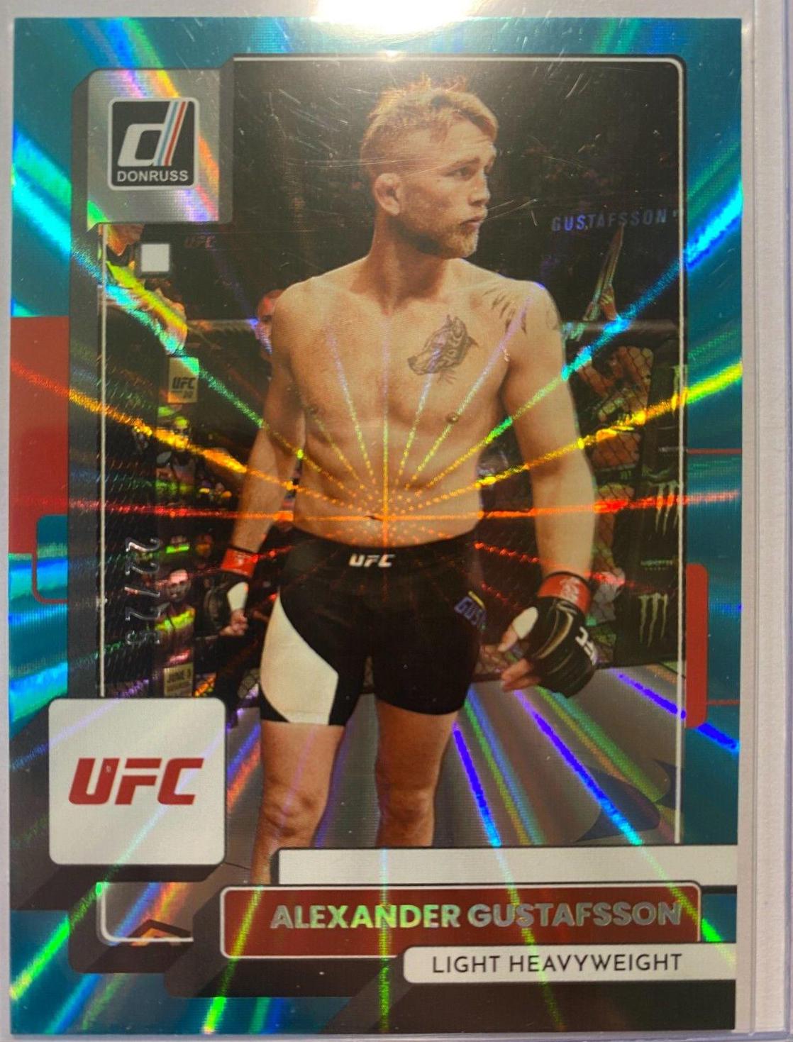 Alexander Gustafsson 2023 Panini Donruss UFC Base #66 Teal Laser