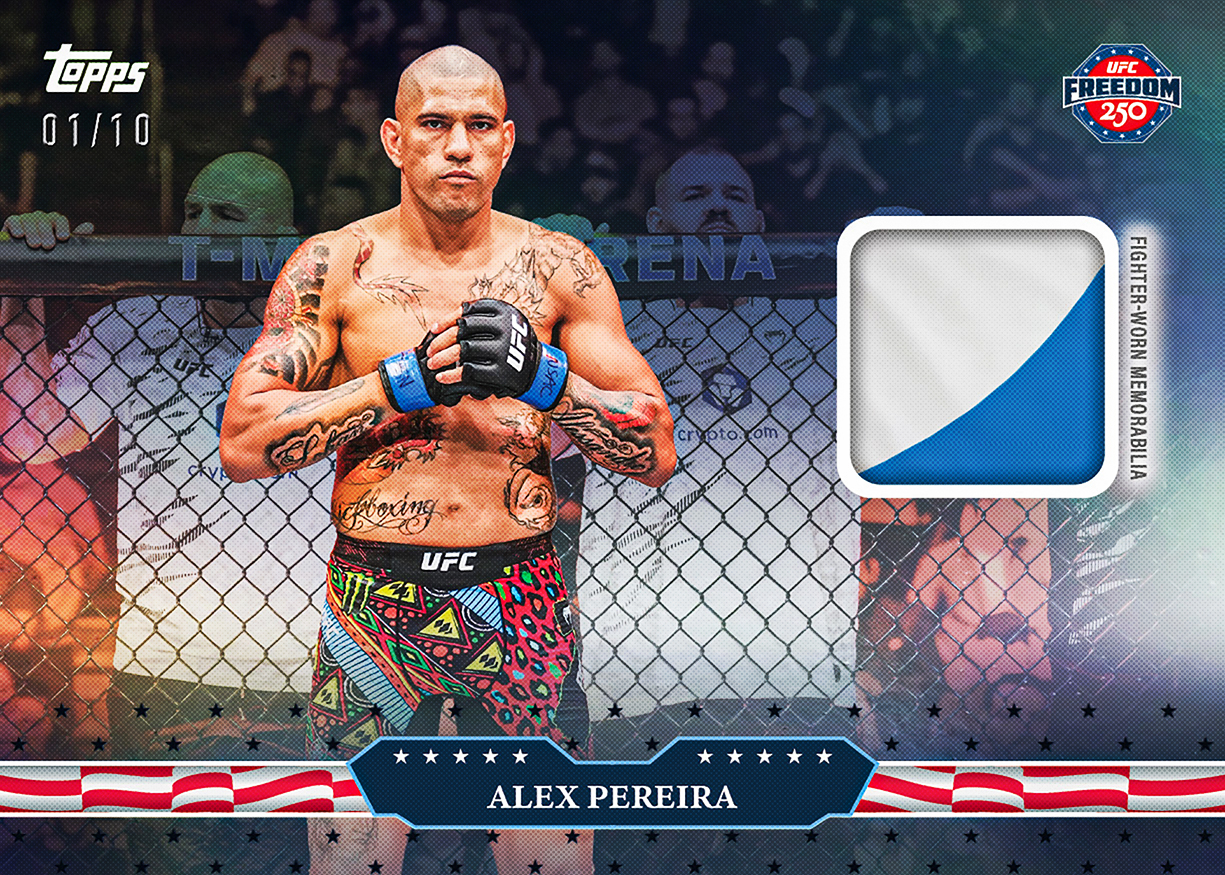 Alex Pereira 2026 Topps UFC Freedom 250 Relics #7-R Green