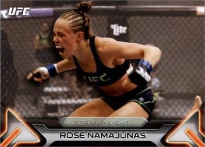 Rose Namajunas 2016 Topps UFC Knockout Base #63 Red