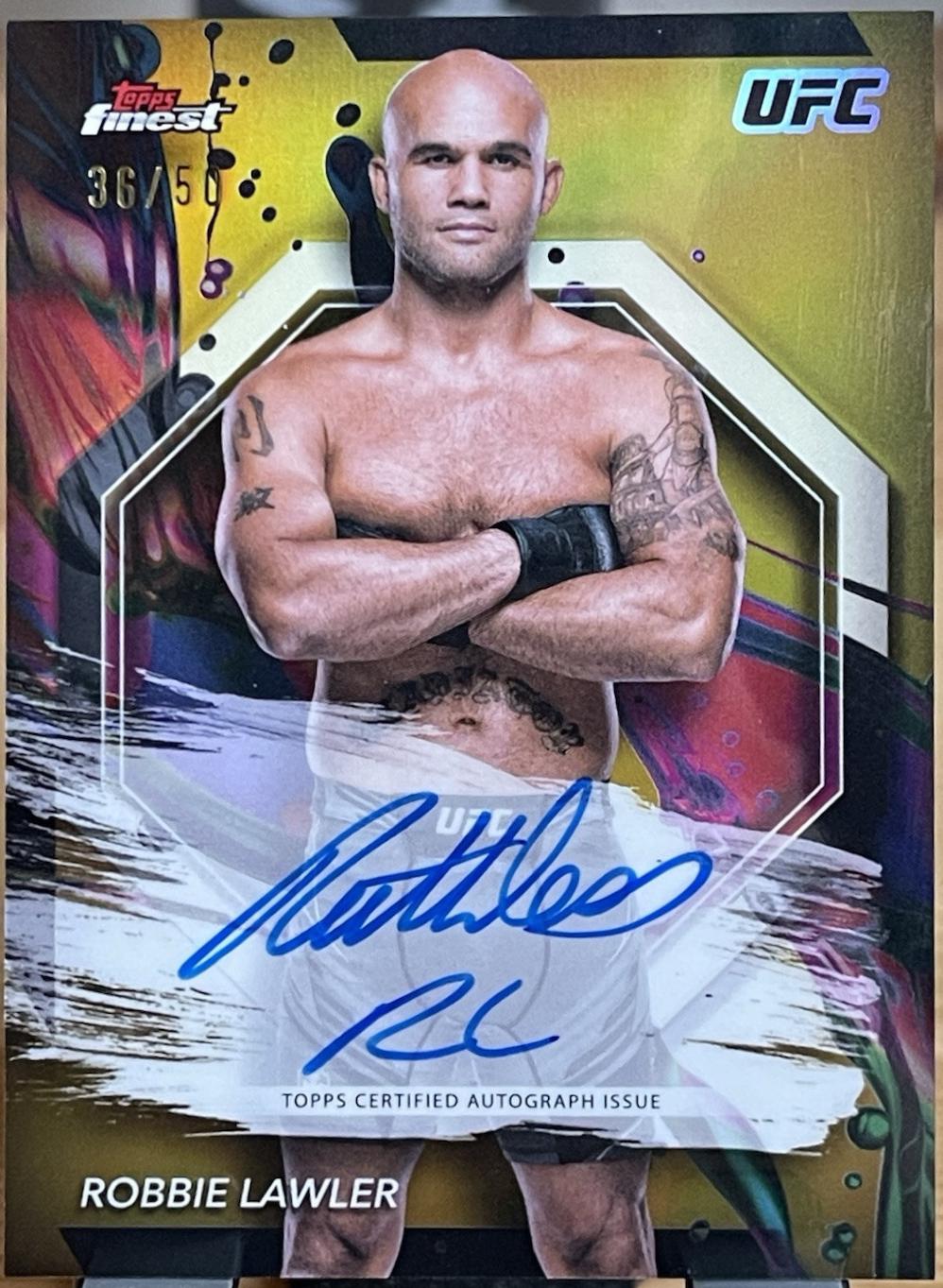 Robbie Lawler 2024 Topps Finest UFC Finest Autographs #FA-REL Gold Refractor