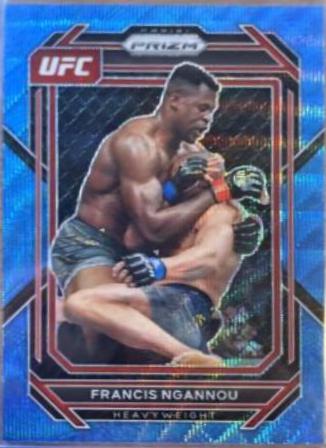 Francis Ngannou 2023 Panini Prizm UFC Base #117 Blue Wave