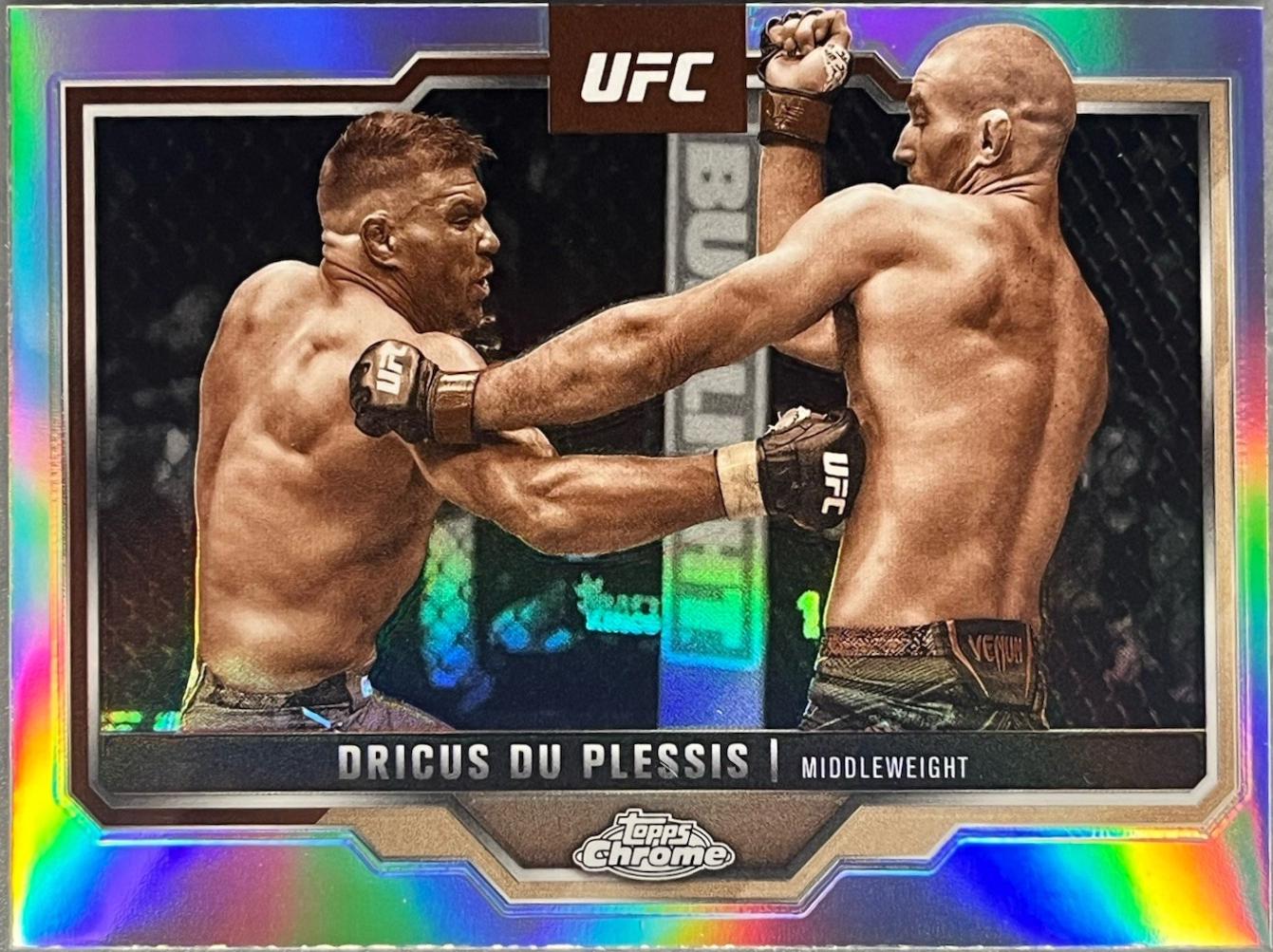 Dricus Du Plessis 2025 Topps Chrome UFC Base #137 Sepia Refractor