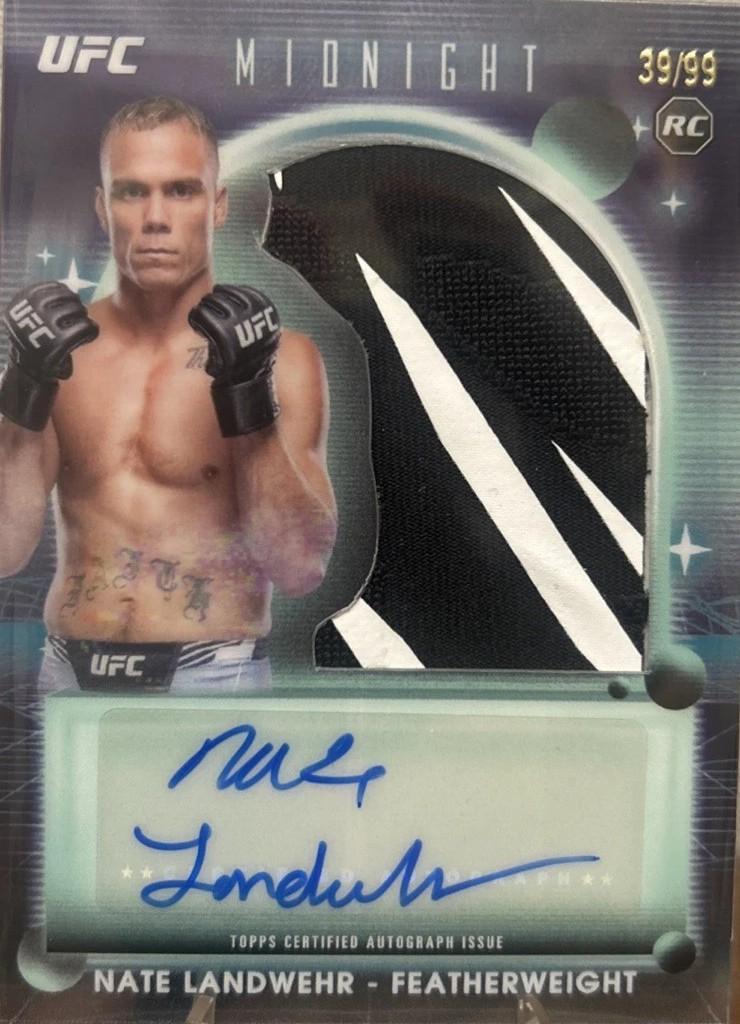 Nate Landwehr 2025 Topps Midnight UFC Rookie Relic Autographs #RRA-NL Moonrise