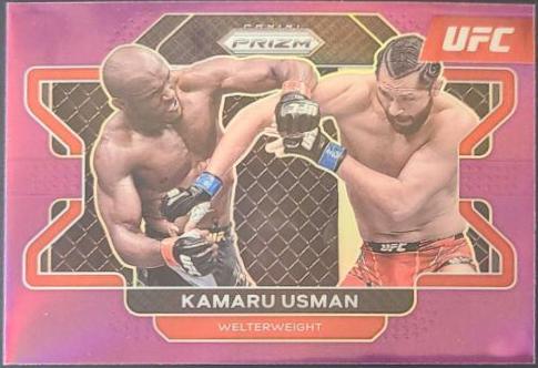Kamaru Usman 2022 Panini Prizm UFC Base #54 Purple
