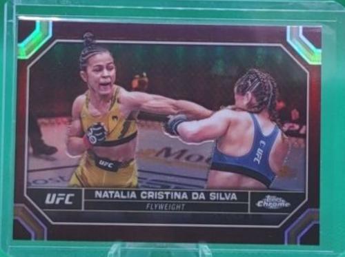 Natalia Silva 2024 Topps Chrome UFC Base #146 Magenta Refractor