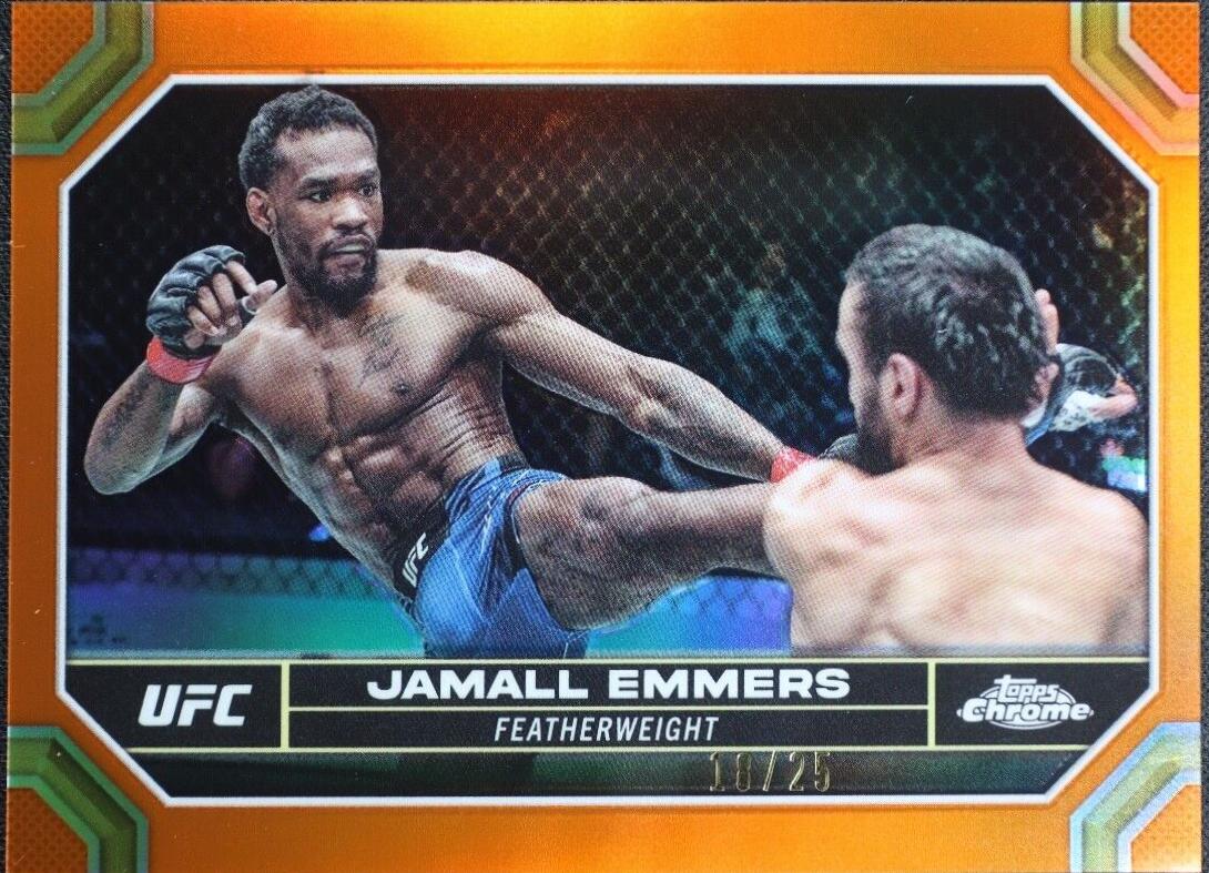 Jamall Emmers 2024 Topps Chrome UFC Base #90 Orange Refractor