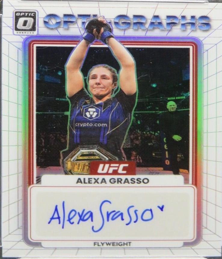 Alexa Grasso 2023 Panini Donruss Optic UFC Opti-Graphs #4 Green Autograph