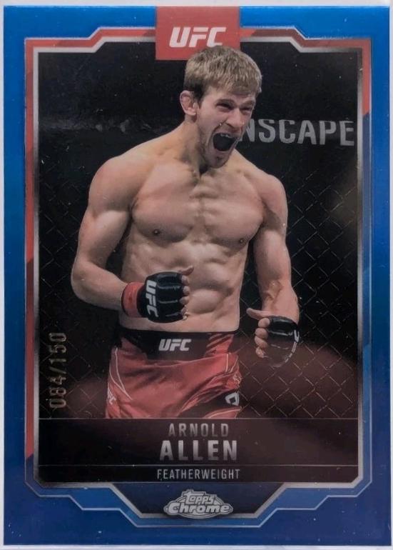 Arnold Allen 2025 Topps Chrome UFC Base #25 Blue Refractor