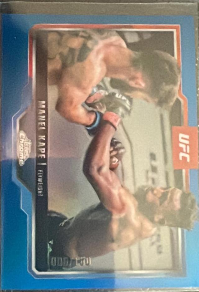Manel Kape 2025 Topps Chrome UFC Base #58 Blue Refractor