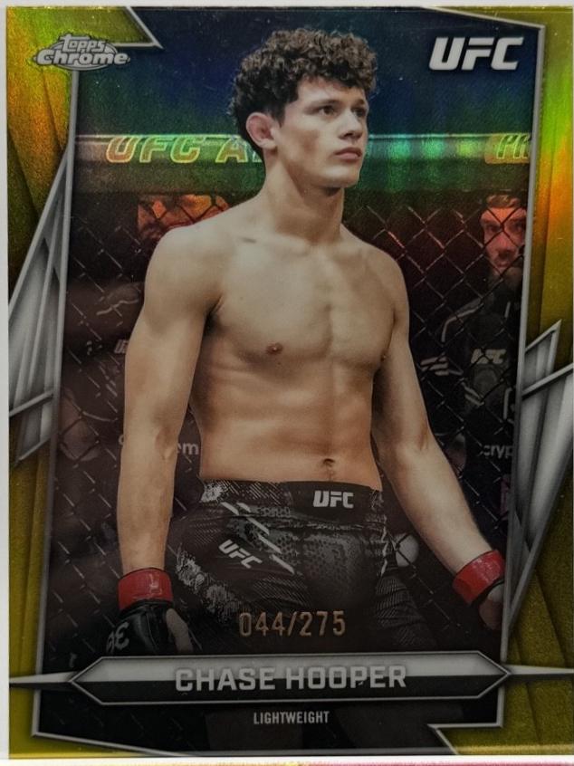 Chase Hooper 2026 Topps Chrome UFC Base #35 Yellow Refractor