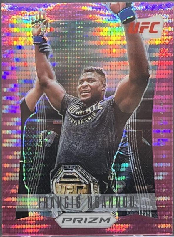 Francis Ngannou 2022 Panini Prizm UFC Prizm Flashback #12 Pink Pulsar