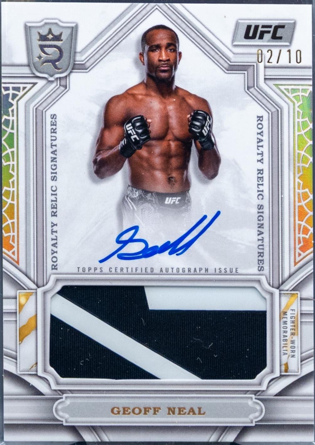Geoff Neal 2024 Topps Royalty UFC Royalty Relic Signatures #RYS-GNL Platinum
