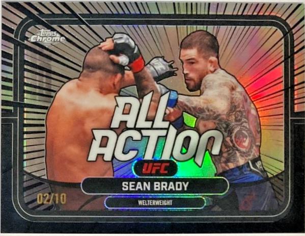 Sean Brady 2026 Topps Chrome UFC All-Action #AA-32 Black Refractor