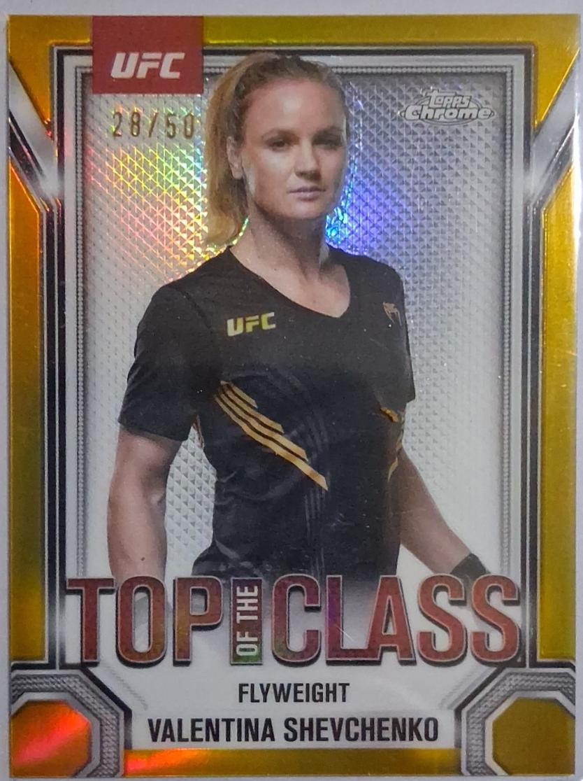 Valentina Shevchenko 2025 Topps Chrome UFC Top of the Class #TTC-12 Gold Refractor