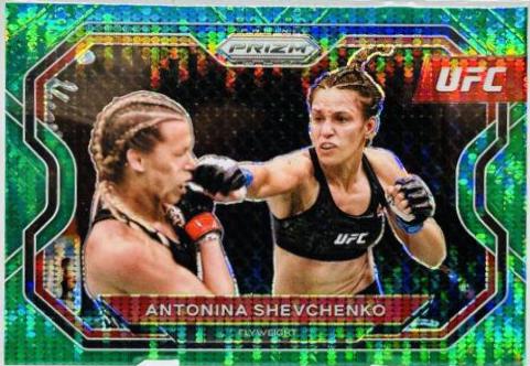 Antonina Shevchenko 2021 Panini Prizm UFC Base #192 Green Pulsar