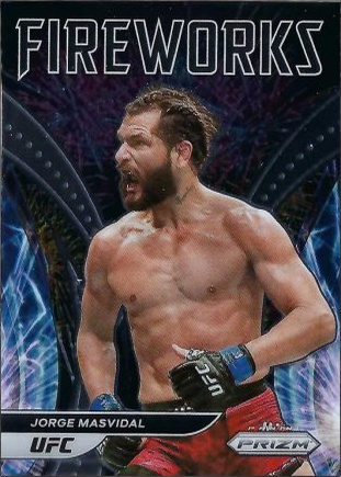 Jorge Masvidal 2022 Panini Prizm UFC Fireworks #1 Green Pulsar