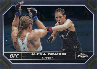 Alexa Grasso 2024 Topps Chrome UFC Base #6 Aqua Refractor