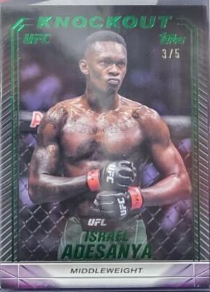 Israel Adesanya 2024 Topps Knockout UFC Base #93 Emerald