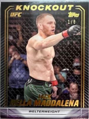 Jack Della Maddalena 2024 Topps Knockout UFC Base #56 Gold