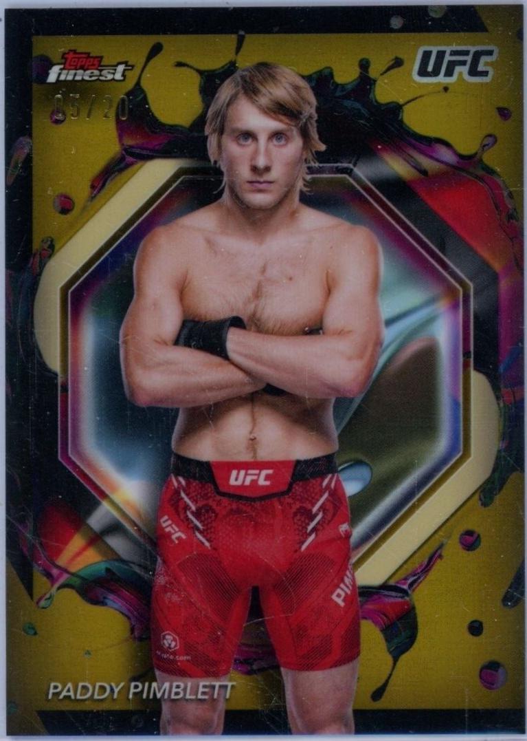 Paddy Pimblett 2024 Topps Finest UFC Base Rare #277 Gold Refractor