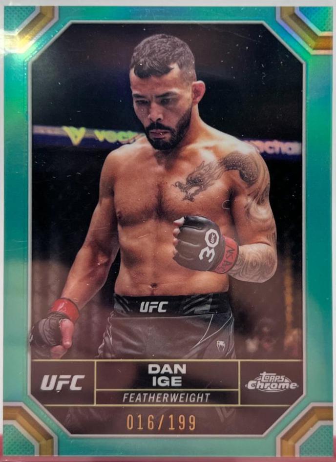 Dan Ige 2024 Topps Chrome UFC Base #55 Aqua Refractor