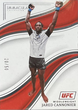 Jared Cannonier 2023 Panini Immaculate Collection UFC Base #88 Platinum