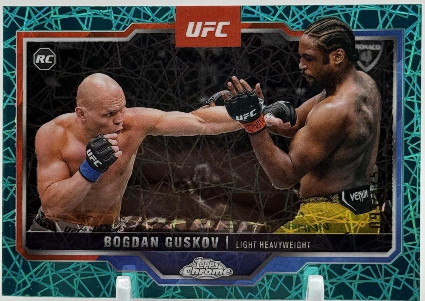 Bogdan Guskov 2025 Topps Chrome UFC Base #115 Teal Lazer Refractor
