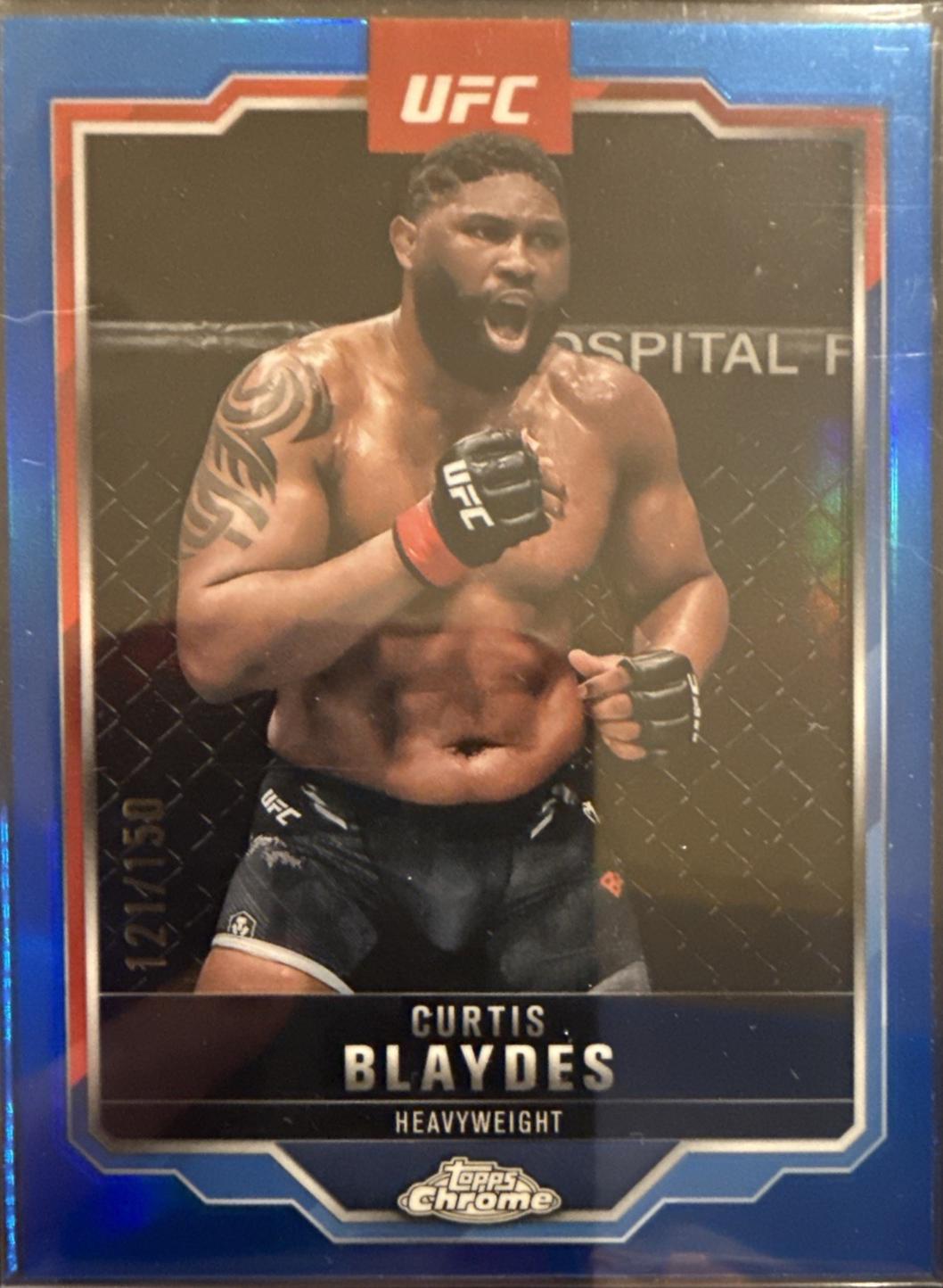 Curtis Blaydes 2025 Topps Chrome UFC Base #31 Blue Refractor