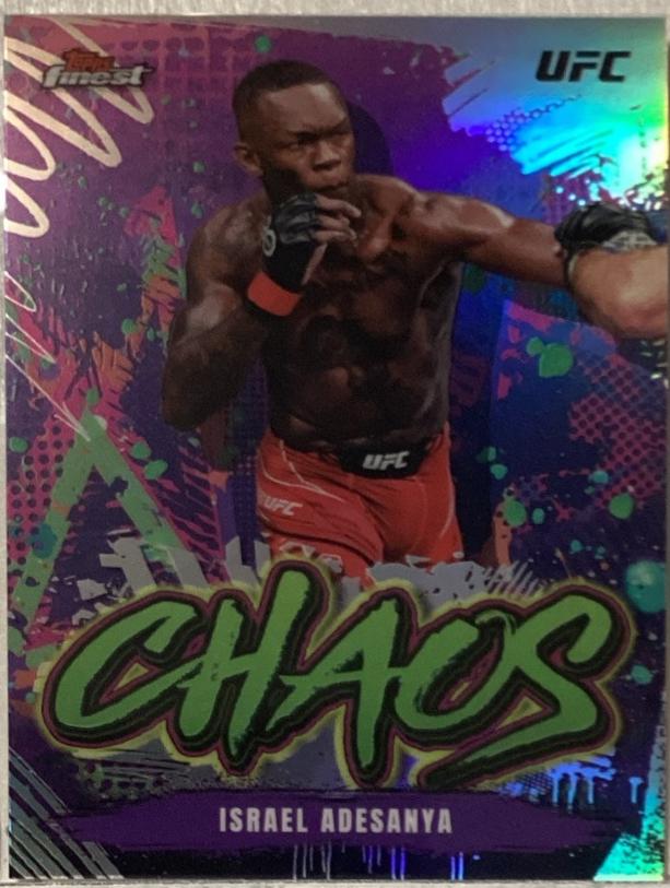 Israel Adesanya 2024 Topps Finest UFC Chaos #CHA-29 Refractor